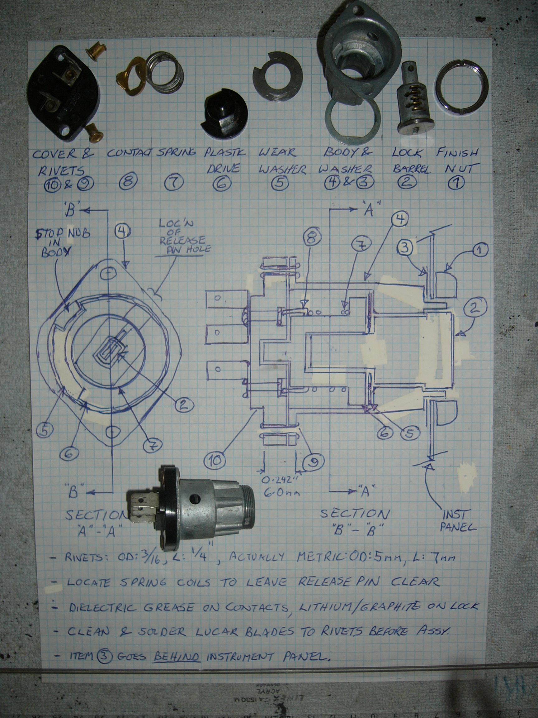 Replacing tumbler in S1 ignition switch EType Jaglovers Forums
